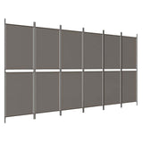 Vidaxl kamerscherm met 6 panelen 300x200 cm stof antracietkleurig