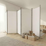 Vidaxl kamerscherm met 5 panelen 433x180 cm stof wit