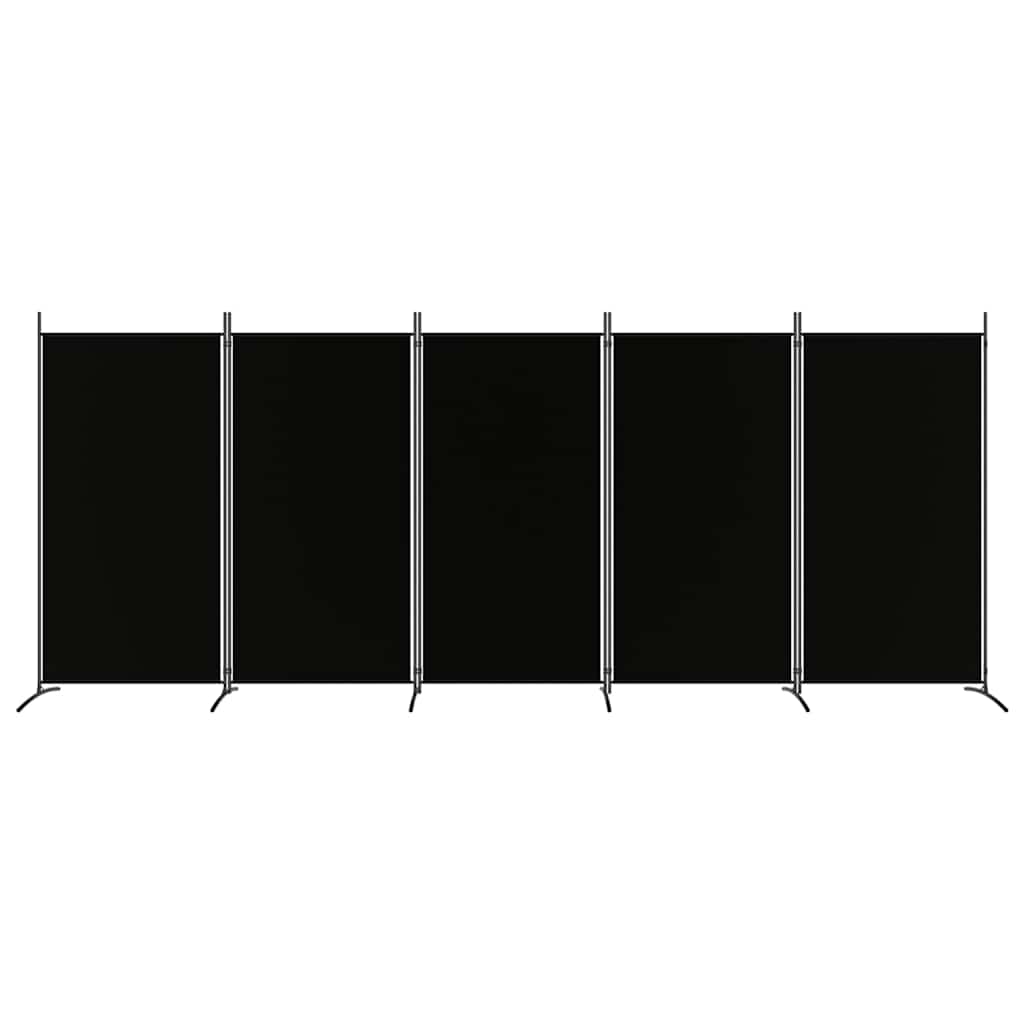 Vidaxl kamerscherm met 5 panelen 433x180 cm stof zwart