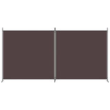 Vidaxl kamerscherm met 2 panelen 348x180 cm stof bruin