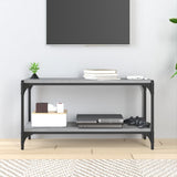 Vidaxl tv-meubel 80x33x41 cm bewerkt hout en staal grijs sonoma eiken