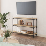 Vidaxl boekenkast 100x33x70,5 cm bewerkt hout en staal sonoma eiken