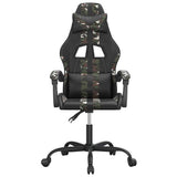 Vidaxl gamestoel draaibaar kunstleer zwart en camouflage