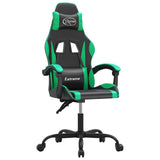 Vidaxl gamestoel draaibaar kunstleer zwart en groen