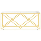 Vidaxl salontafel 110x45x45 cm roestvrij staal en glas