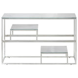 Vidaxl wandtafel roestvrijstaal en gehard glas zilverkleurig
