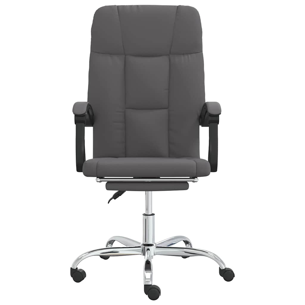 Vidaxl kantoorstoel verstelbaar kunstleer grijs