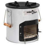 Vidaxl Camping Wood Poêle 45x25x26 cm en acier argent coloré