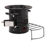 Vidaxl Camping Wood Poêle 50x33.5x30,5 cm en acier noir