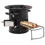 Vidaxl Camping Wood Poêle 50x33.5x30,5 cm en acier noir