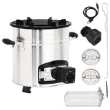 Vidaxl Wood Stove avec ventilateur USB 35,5x26x28 cm en acier inoxydable