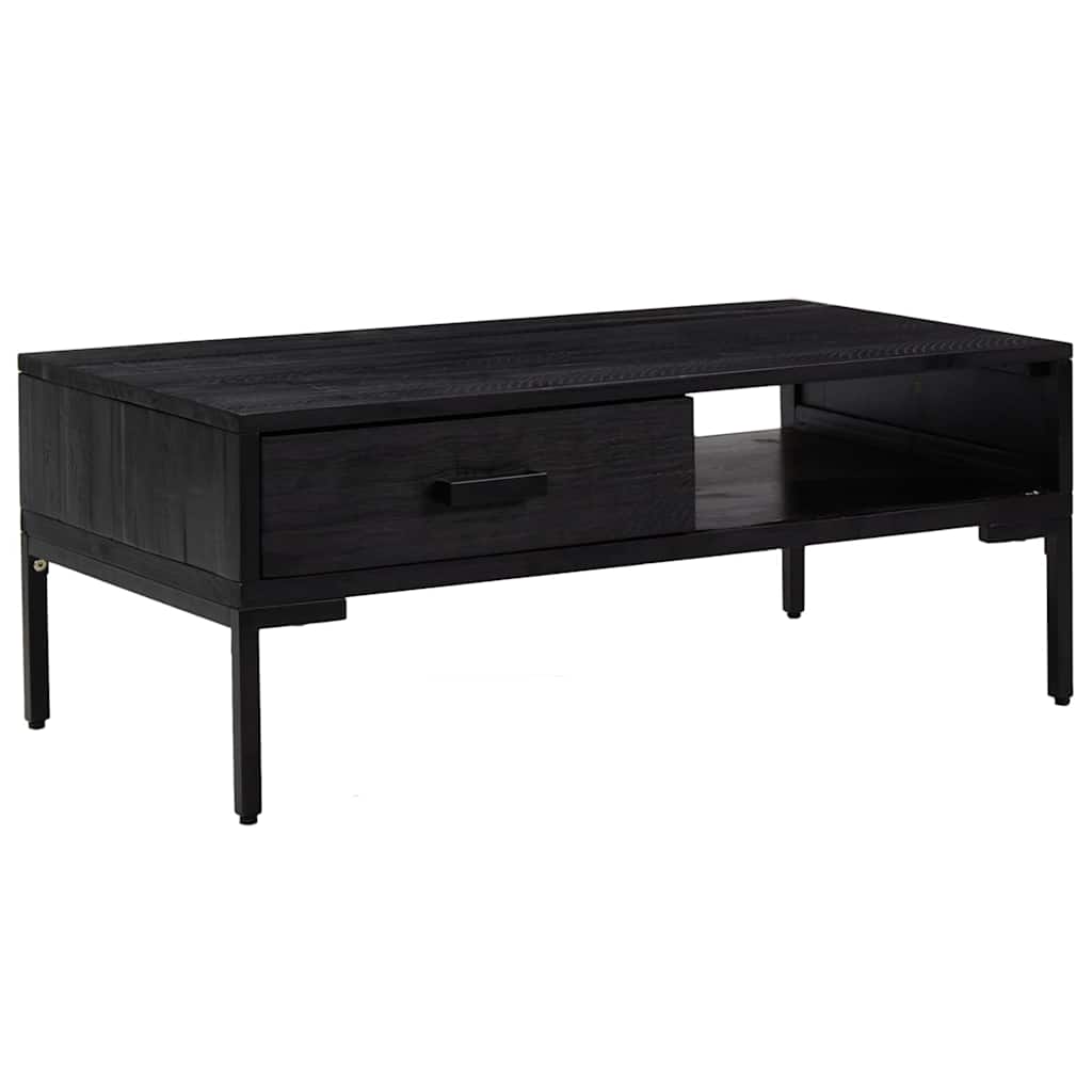 Vidaxl salontafel 90x50x35 cm massief grenenhout zwart