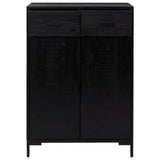 Armoire à chaussures vidaxl 75x40x110 cm en pin massif noir