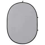 Vidaxl bakgrunnsskjermstudio 2-i-1 Oval 200x150 cm svart