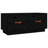 Vidaxl tv-meubel 80x34x35 cm massief grenenhout zwart