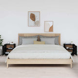 Vidaxl nachtkastjes 2 st 40x34x45 cm massief grenenhout zwart