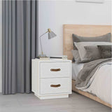 Vidaxl nachtkastjes 2 st 40x34x45 cm massief grenenhout wit