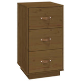 Vidaxl nachtkastje 40x40x75 cm massief grenenhout honingbruin