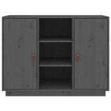 Vidaxl dressoir 100x40x75 cm massief grenenhout grijs