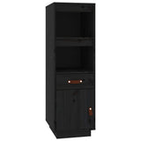 Vidaxl hoge kast 34x40x108,5 cm massief grenenhout zwart