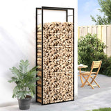 Fidaxl Fichette 80x28x222 cm en acier noir noir