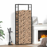 Fidaxl Fichette 80x28x222 cm en acier noir noir