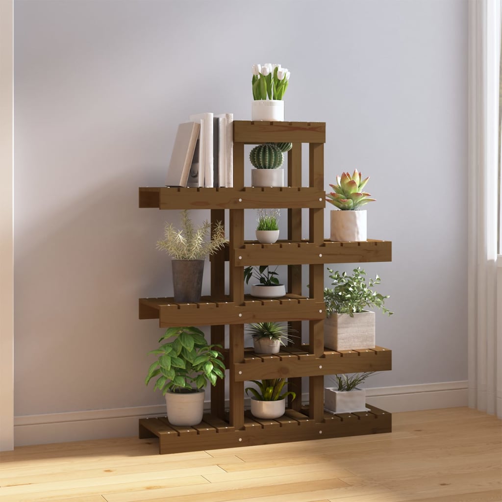 Norme de l'usine de Vidaxl 85x25x109.5 cm Pine solide Honey Brown