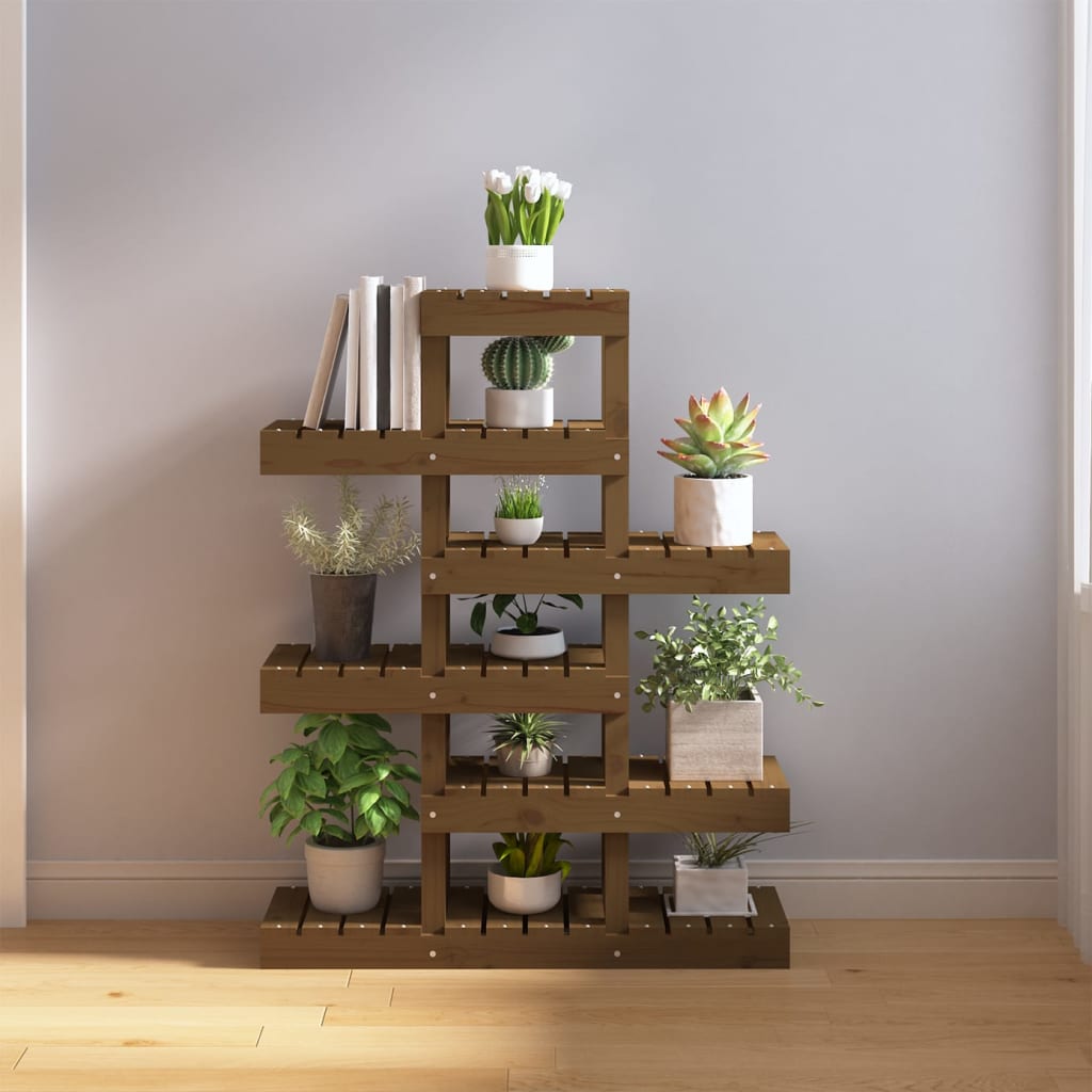 Norme de l'usine de Vidaxl 85x25x109.5 cm Pine solide Honey Brown