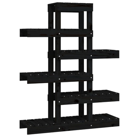 Norme de l'usine Vidaxl 85x25x109.5 cm Pine solide noir