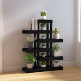 Norme de l'usine Vidaxl 85x25x109.5 cm Pine solide noir