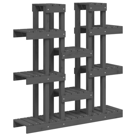 Gris standard de la plante vidaxl 104,5x25x109.5 cm Pine solide