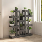Gris standard de la plante vidaxl 104,5x25x109.5 cm Pine solide