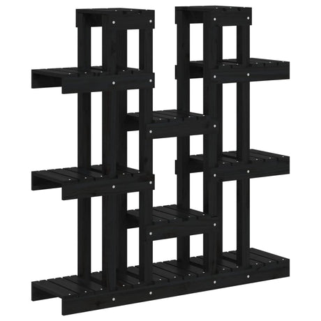 Norme de l'usine Vidaxl 104.5x25x109.5 cm Bois de pin massif noir