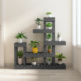 Norme de la plante Vidaxl 92x25x97 cm Gris de pin solide