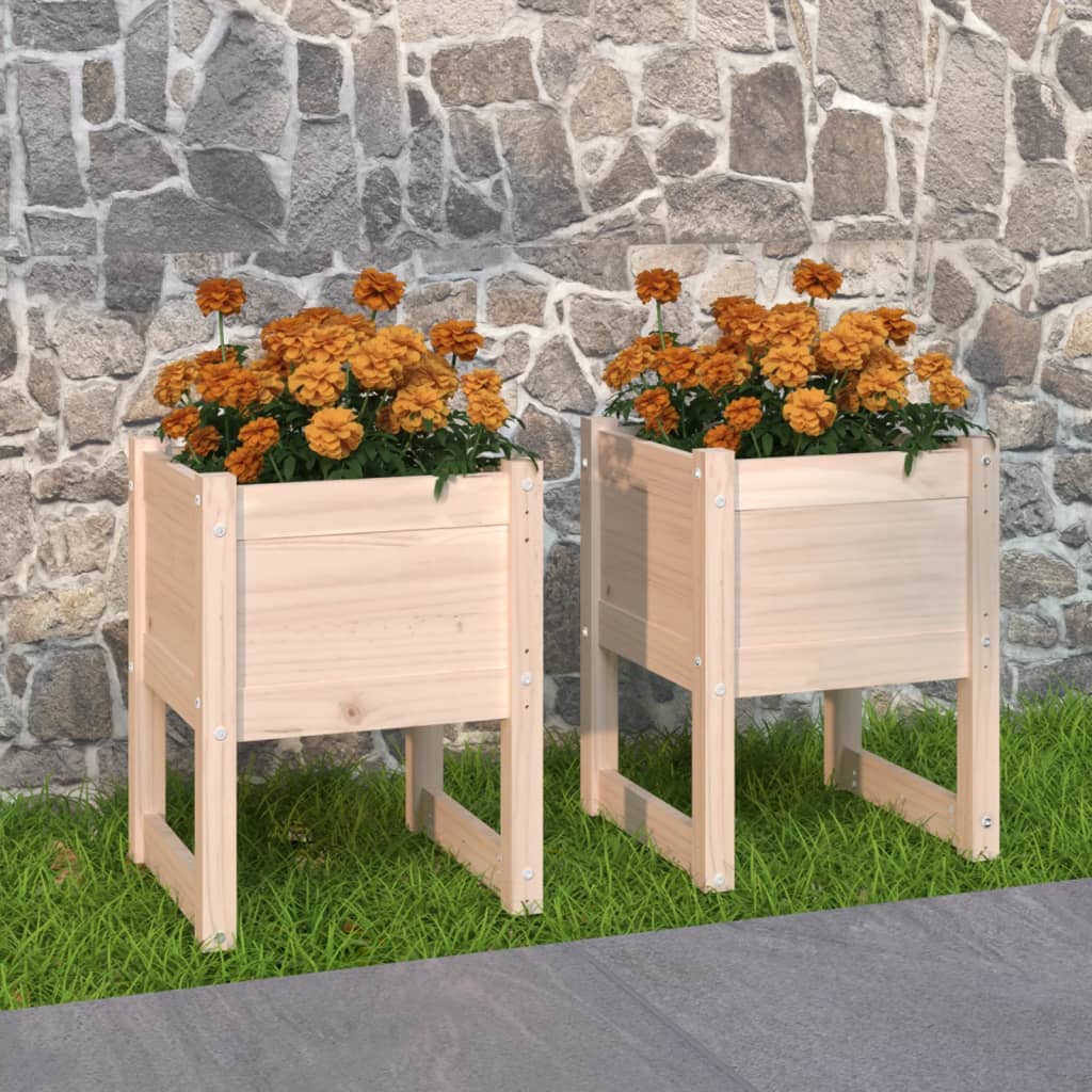 Vidaxl Planters 2 St 40x40x52,5 cm Solid furu