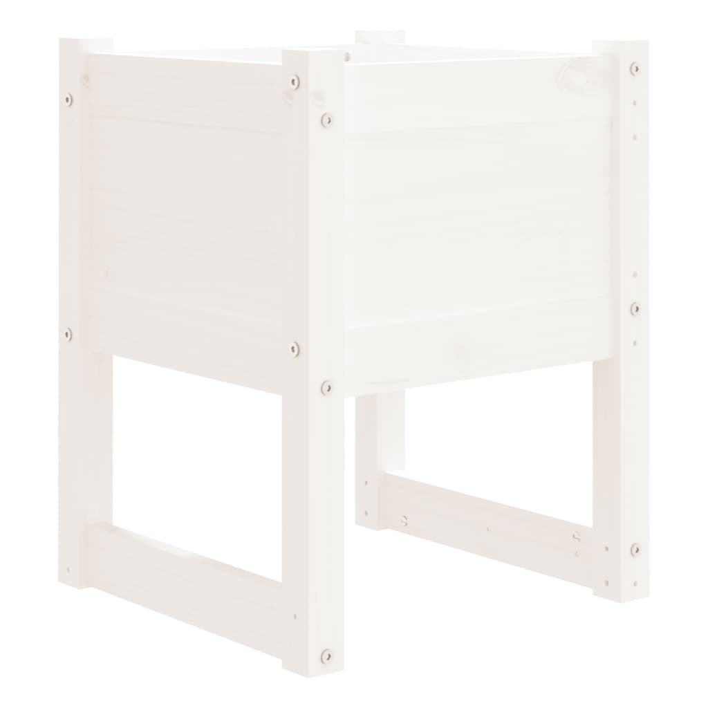 Vidaxl Planter Big 40x40x52.5 cm Solid Pine White