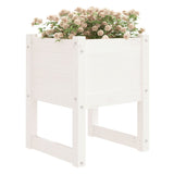 Vidaxl Planter Big 40x40x52.5 cm Solid Pine White