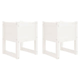 Jardinières vidaxl 2 ST 40x40x52,5 cm Pine solide blanc