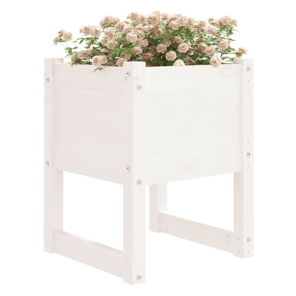 Jardinières vidaxl 2 ST 40x40x52,5 cm Pine solide blanc