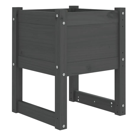 Boîte de planification de Vidaxl 40x40x52,5 cm Gris de pin solide