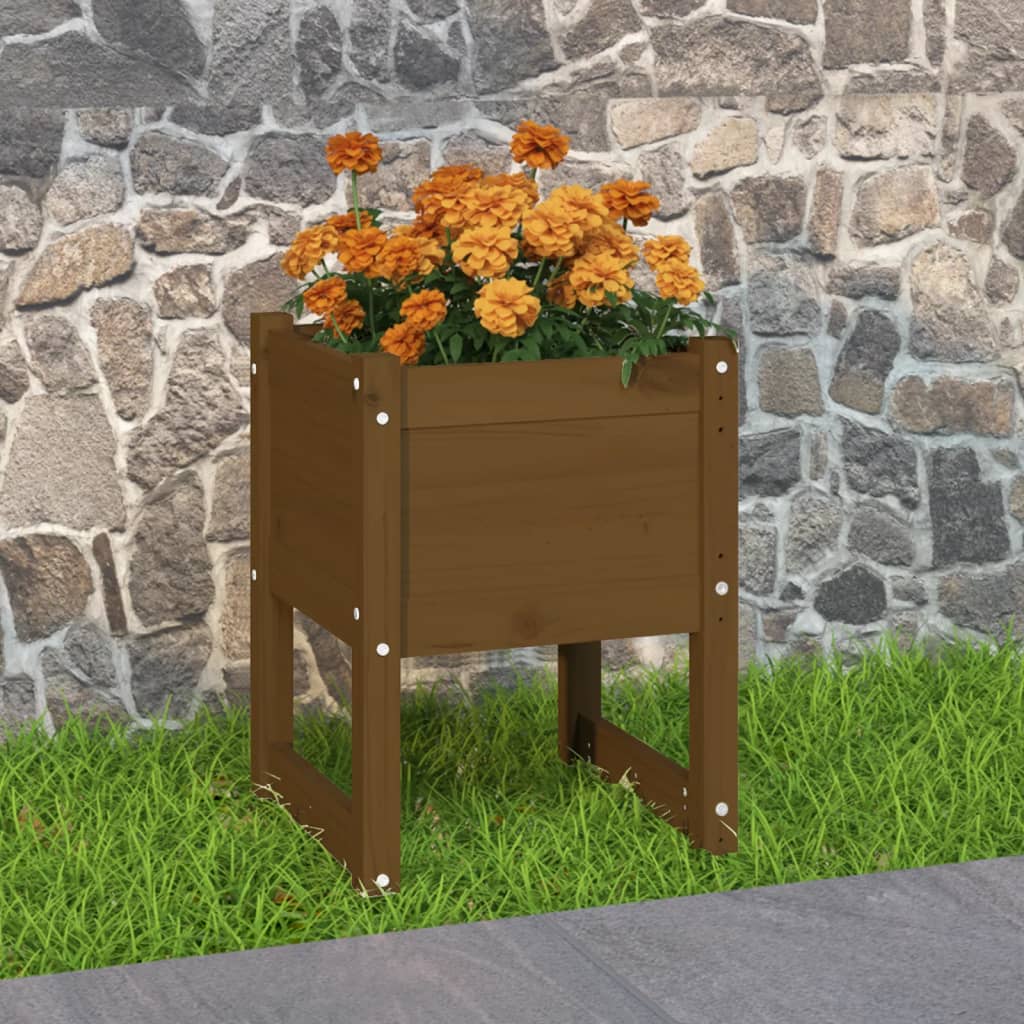 Vidaxl Planning Box 40x40x52,5 cm Solid Pine Honey Brown