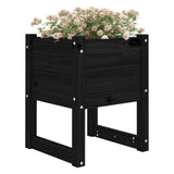 Vidaxl Planters 2 st 40x40x52.5 cm Solid pine black