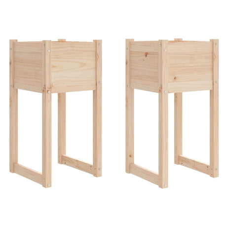 Jardinières Vidaxl 2 ST 40x40x81 cm Pine solide