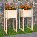 Jardinières Vidaxl 2 ST 40x40x81 cm Pine solide