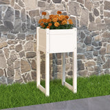Boîte de planification Vidaxl 40x40x81 cm Pine solide blanc