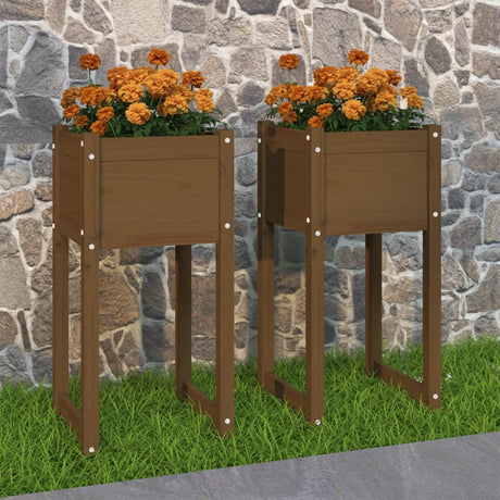Jardinières vidaxl 2 st 40x40x81 cm