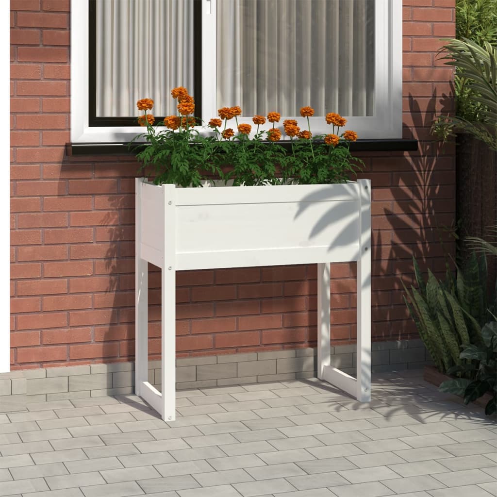 Vidaxl Planning Box 78x40x81 cm Pine solide blanc