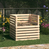Vidaxl compostbak 80x80x78 cm massief grenenhout