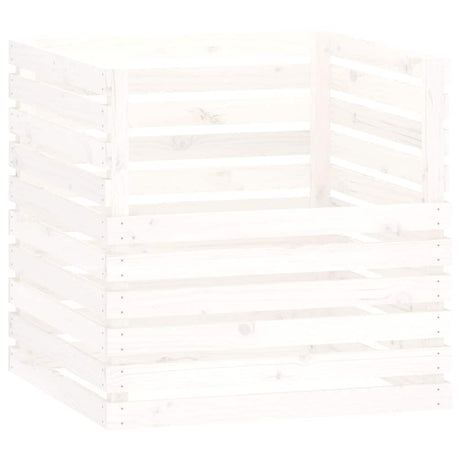 Vidaxl Compost bin 80x80x78 cm Pine solide blanc