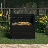 Vidaxl Compost Bin 80x80x78 cm Pino solido nero